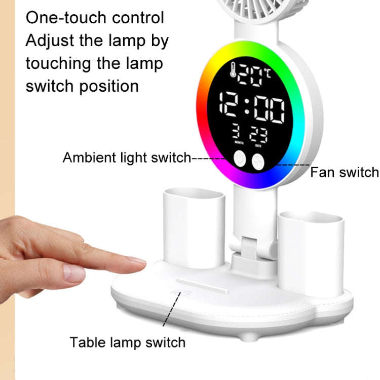 4 Heads Horizontal LED Eye-Care Table Lamp Children Study Desktop Reading Light With Pen Holder, ...