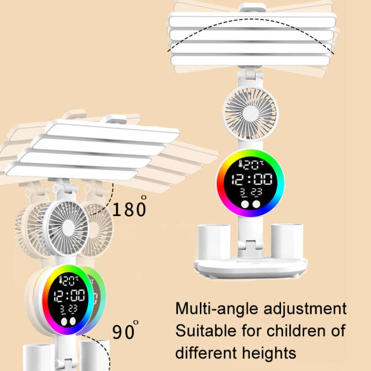 4 Heads Horizontal LED Eye-Care Table Lamp Children Study Desktop Reading Light With Pen Holder, ...
