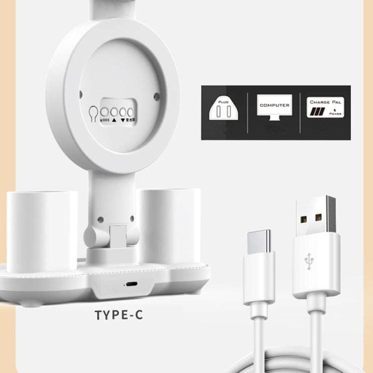4 Heads Horizontal LED Eye-Care Table Lamp Children Study Desktop Reading Light With Pen Holder, ...