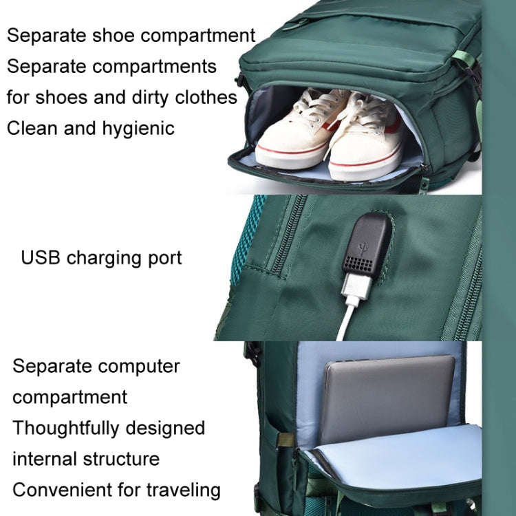 WEIXIER B692 Large Capacity Shoulder Bag Business Travel Computer Backpack(Green)