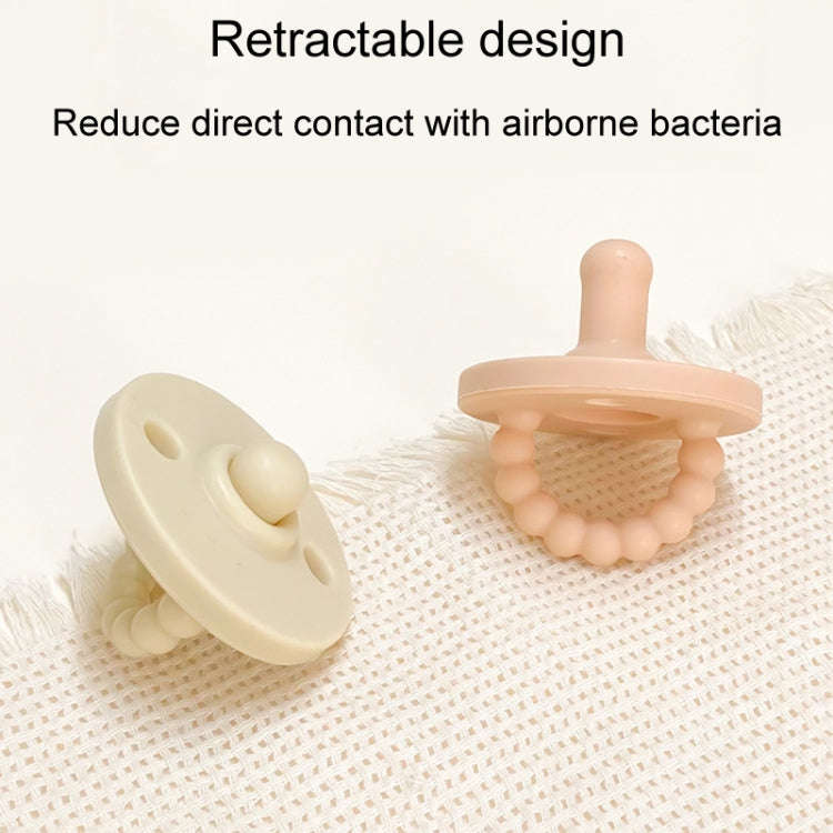 Imitate Mother Breast Round Heads Baby Silicone Comfort Pacifier(Peach Pink)
