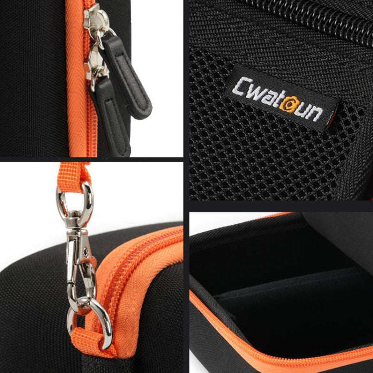 Cwatcun D156 Large Portable Storage Bag Small Microslice Hard Shell Camera Bag(Black)