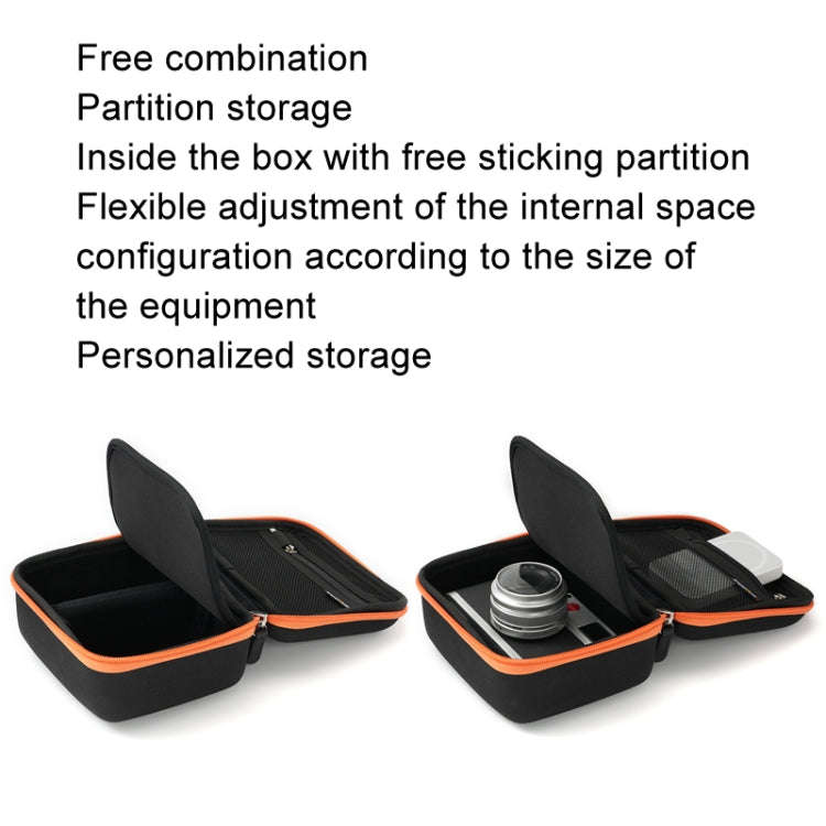 Cwatcun D156 Large Portable Storage Bag Small Microslice Hard Shell Camera Bag(Black)