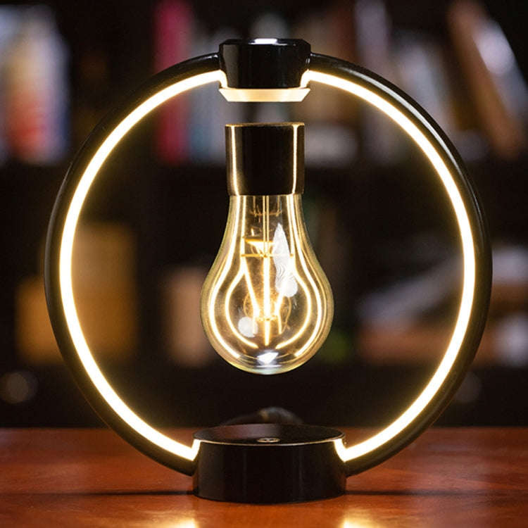 Magnetic Levitation Light Bulb Table Lamp Desktop Ambient Luminous Night Light, Specification: EU...
