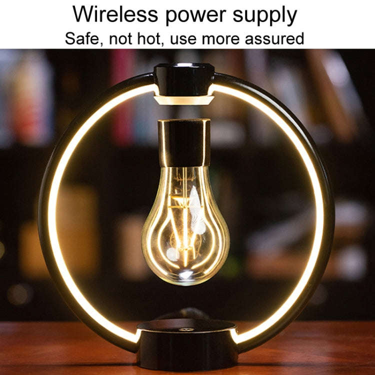 Magnetic Levitation Light Bulb Table Lamp Desktop Ambient Luminous Night Light, Specification: UK...