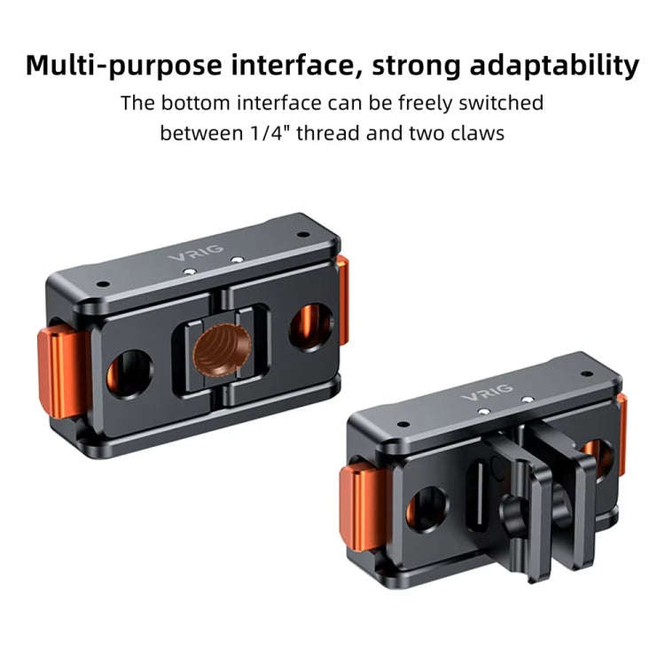 VRIG Magnetic Quick Release Adapter for Action Camera , Spec: Base+Top Cover Kit