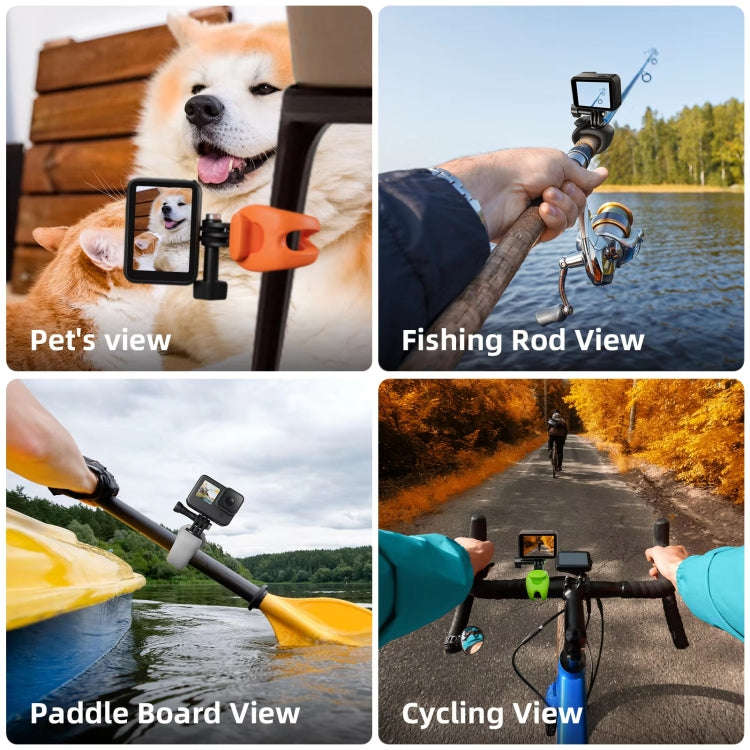 TELESIN Action Camera Mount Silicone Adjustable Mini Flexible Bracket For GoPro HERO / Insta360 /...