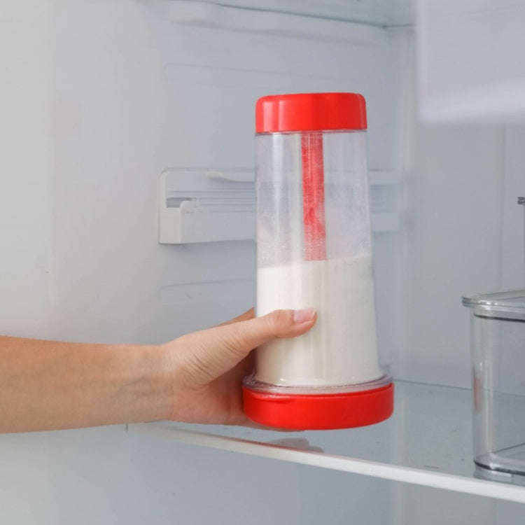 Home Handheld Rotary Flour Mixing Cup Kitchen Flour Sifter Baking Gadget(Red)
