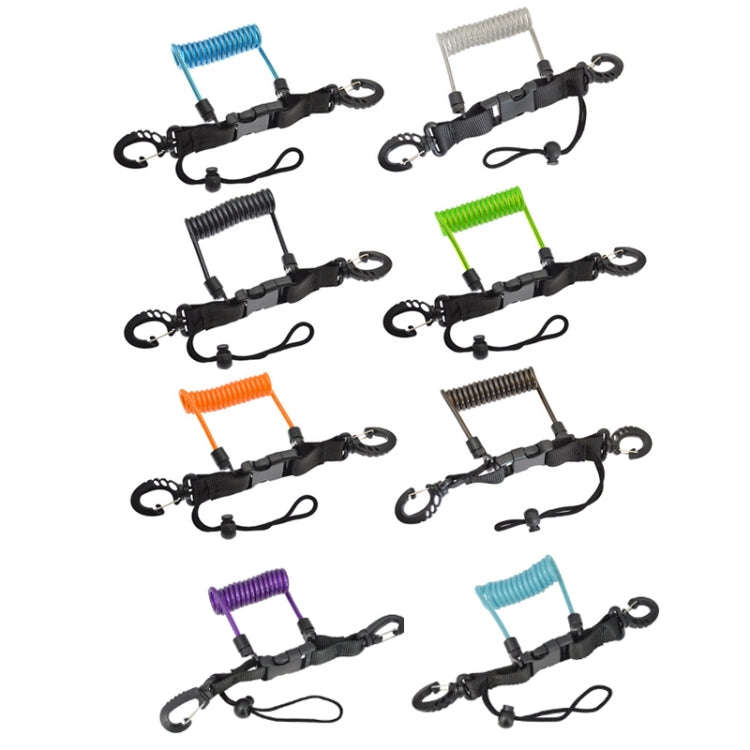 Diving Camera TPU Spring Steel Wire Retractable Anti-lost Rope, Color: Transparent Black