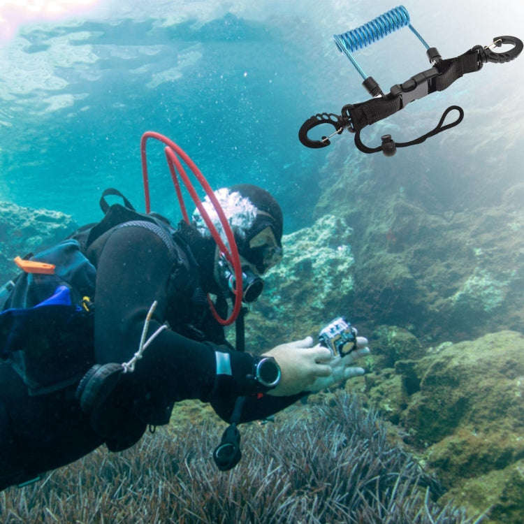 Diving Camera TPU Spring Steel Wire Retractable Anti-lost Rope, Color: Transparent Black