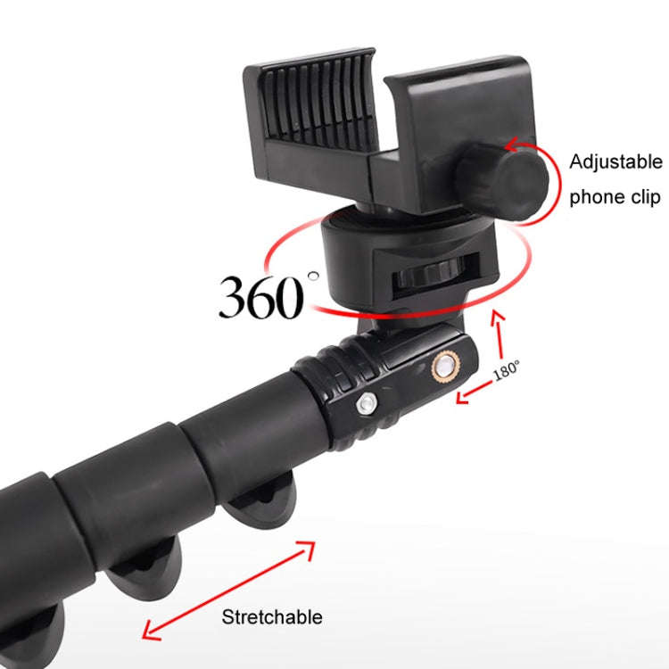 Outdoor Walking Extended Handheld Live Stands Retractable Selfie Stick(Black)