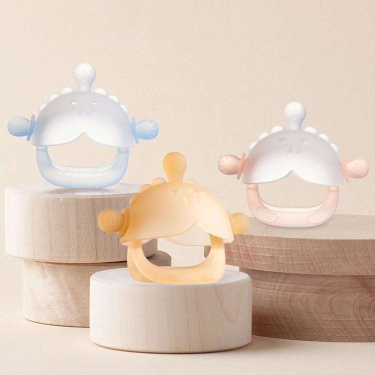 Baby Small Months Boiled Teething Toys Soothing Silicone Teether(Blue)
