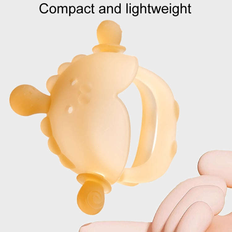Baby Small Months Boiled Teething Toys Soothing Silicone Teether(Yellow)