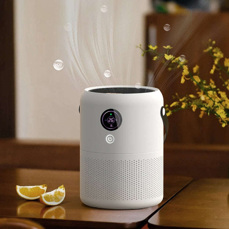 HX830 Smart Digital Display UV Ultraviolet Sterilization Desktop Negative Ion Air Purifier(White)