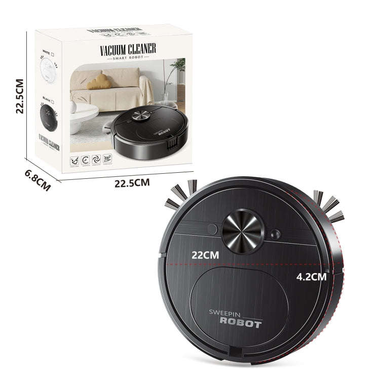 Automatic Smart Sweeping Robot Rechargeable Home 3 In 1 Floor Cleaner(White)