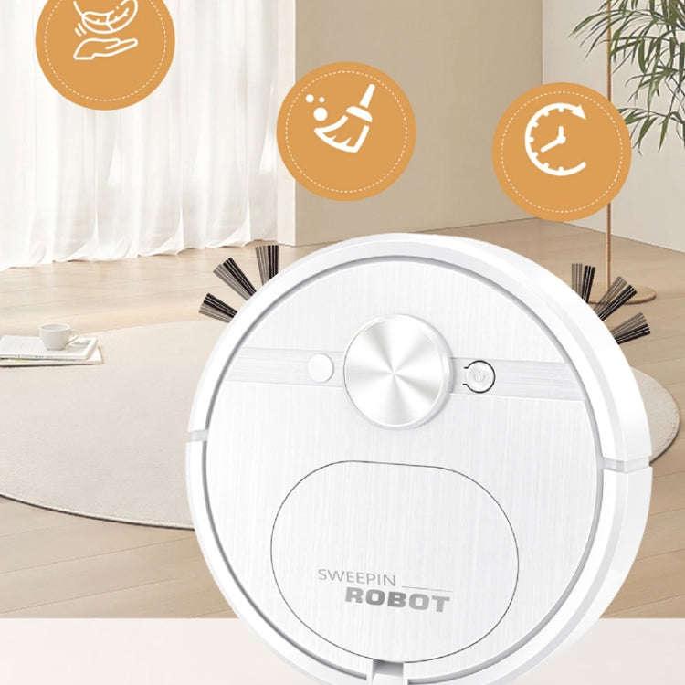 Automatic Smart Sweeping Robot Rechargeable Home 3 In 1 Floor Cleaner(Black)