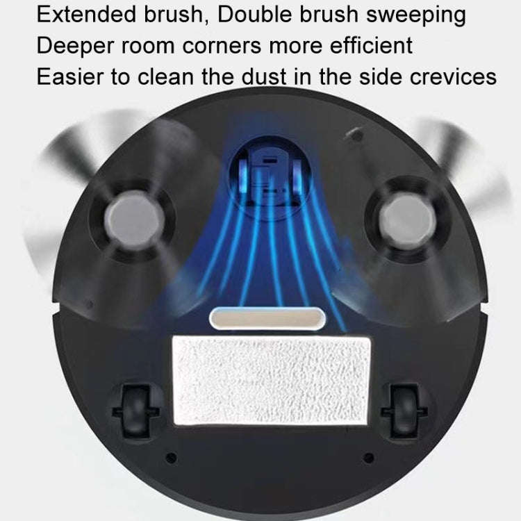 Automatic Smart Sweeping Robot Rechargeable Home 3 In 1 Floor Cleaner(Black)