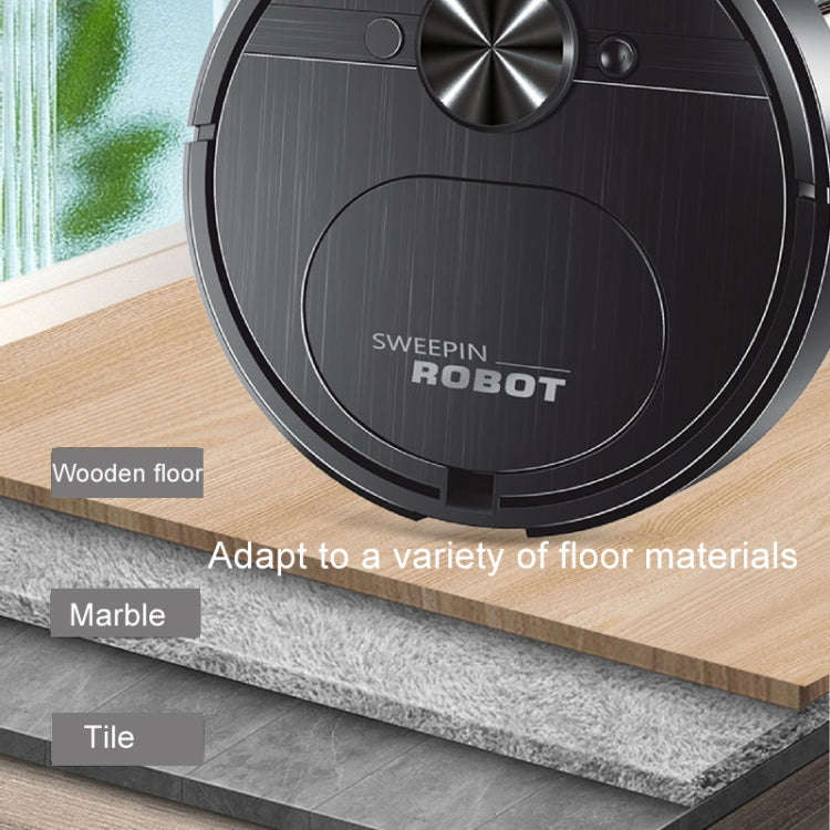 Automatic Smart Sweeping Robot Rechargeable Home 3 In 1 Floor Cleaner(Black)