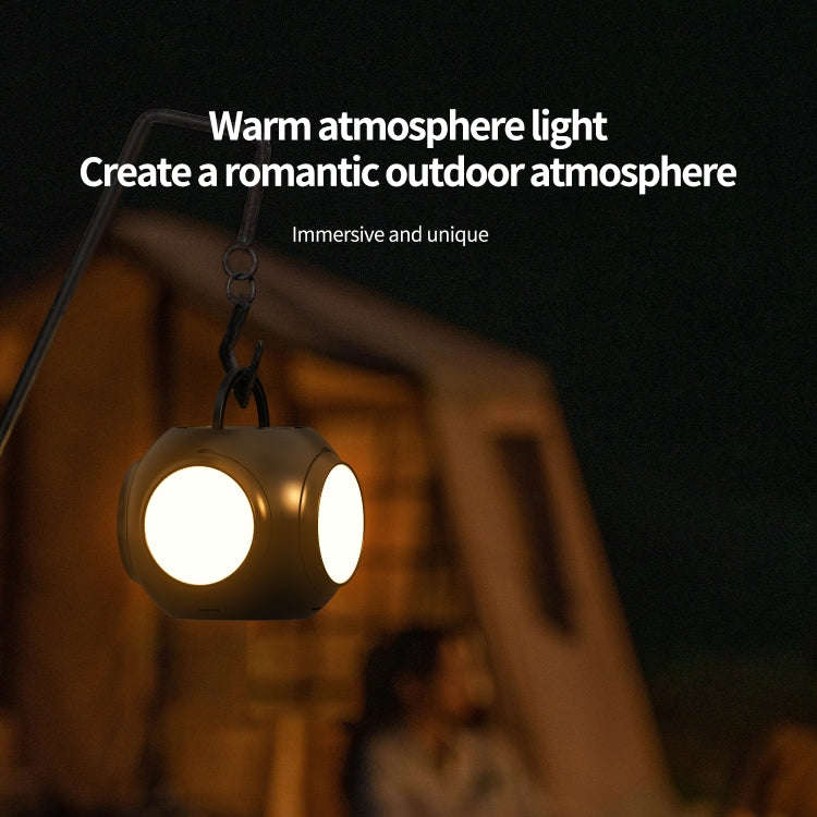 HX123 Handheld Folding Flashlight Camping Light Portable Outdoor Wireless Atmosphere Light(Black)