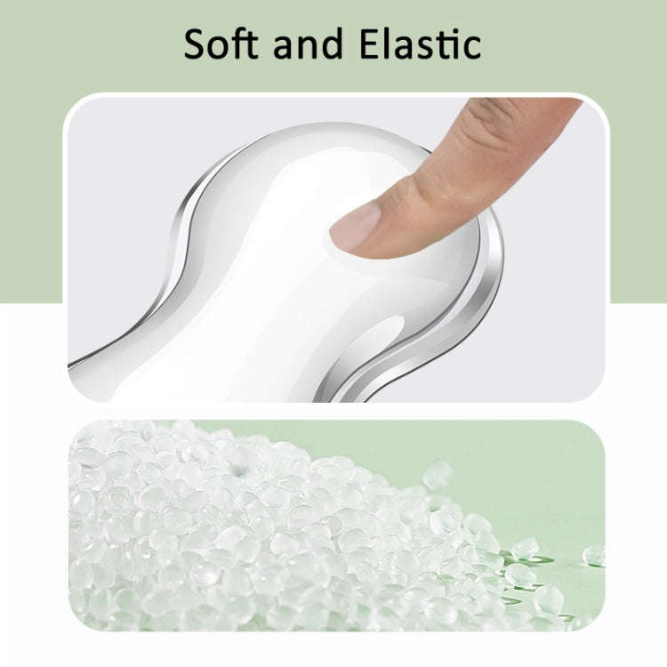 Cool Silicone Keyboard Wrist Rest Mouse Pad Relieve Wrist Fatigue, Spec: Large Transparent