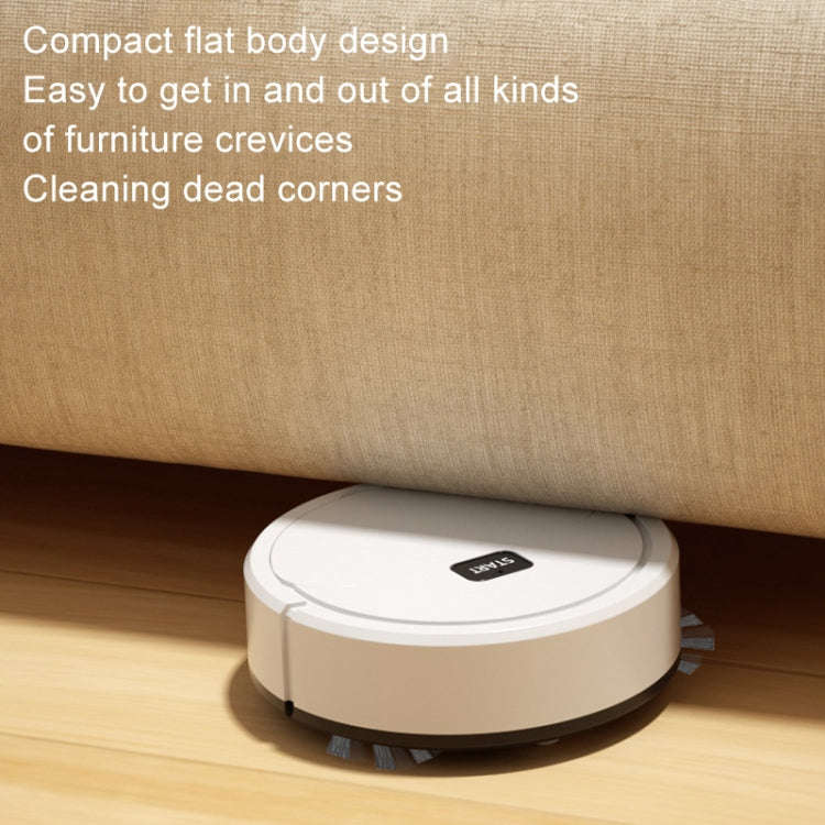 Automatic Mini Sweeping Robot Mopping Sweeping Suction 3 In 1 Cleaning Machine, Color: Black Rech...