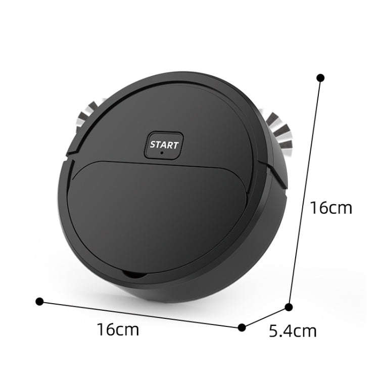 Automatic Mini Sweeping Robot Mopping Sweeping Suction 3 In 1 Cleaning Machine, Color: Black Rech...