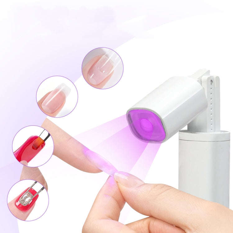 UV LED Nail Lamp Portable Retractable Nail Drying Light Mini Handheld Nail Dryer Lamp With Bracke...