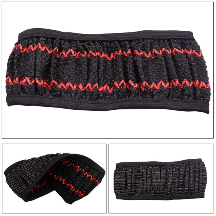 Universal Car Steering Wheel Ice Silk Non-slip Breathable Protective Cover(Red Black)