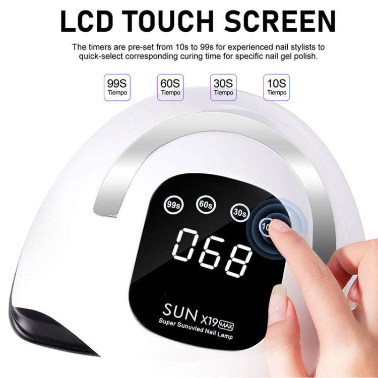 X19Max UV LED Nail Drying Lamp High Power 320W Quick Drying Nail Polish Gel Nail Dryer Light(US P...
