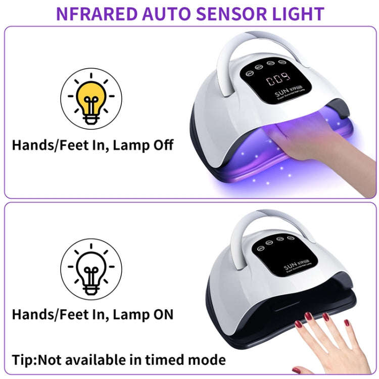 X19Max UV LED Nail Drying Lamp High Power 320W Quick Drying Nail Polish Gel Nail Dryer Light(US P...
