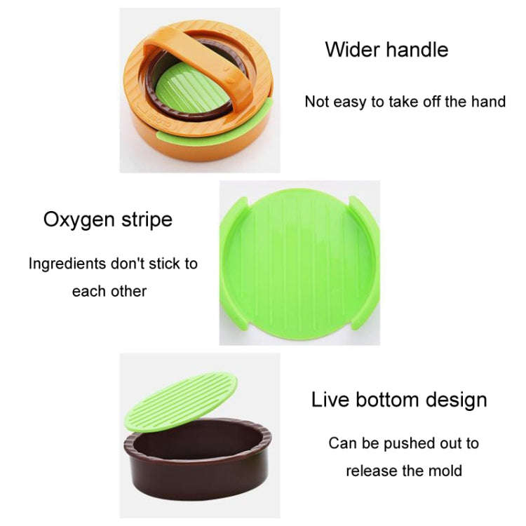 Round Burger Making Tools Kitchen Combo Meat Press Kit(Burger Color)