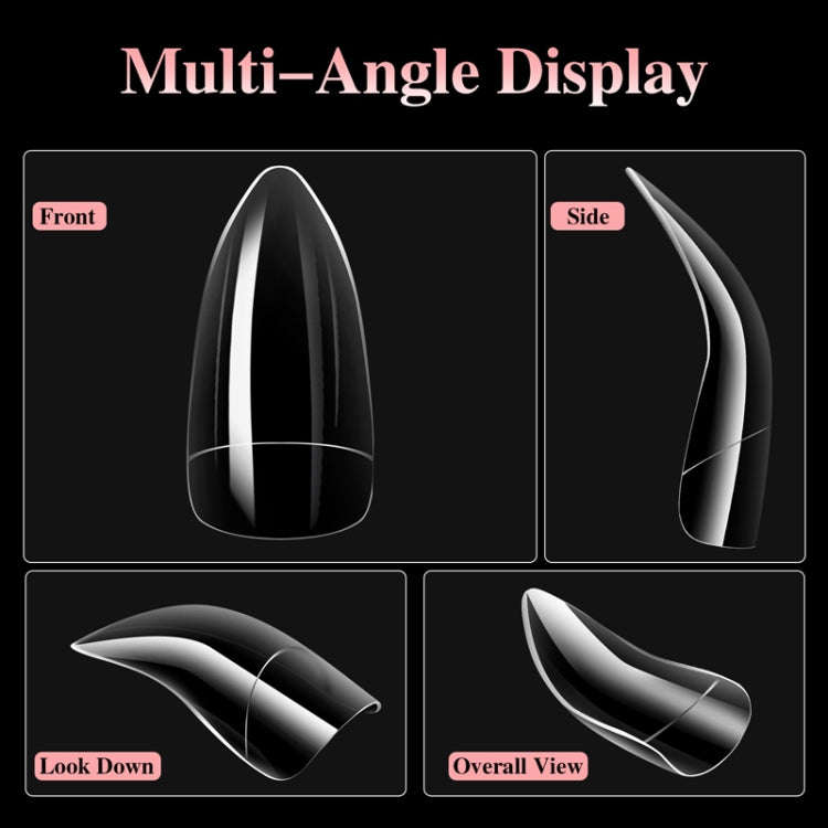 100pcs /Box Stiletto Nail Tips Halloween Style Stiletto False Eagle Claw Art Nails(Natural)