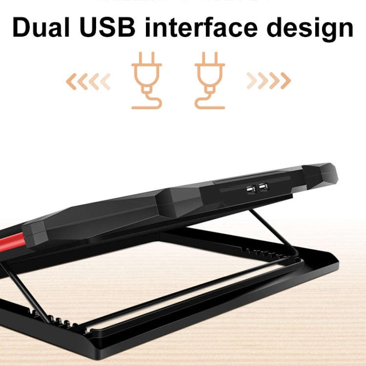 NUOXI X100 11-Fans LED Screen Adjustable Laptop Radiator Cooling Rack