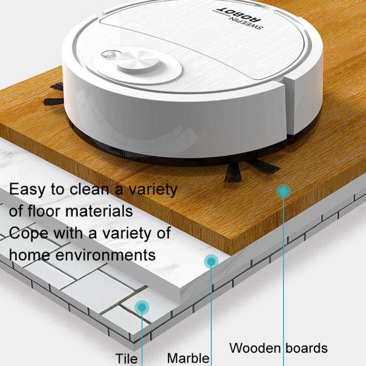 Intelligent Sweeping Robot Sweeping Mopping Suction 3 In 1 Cleaning Machine(8088 White)