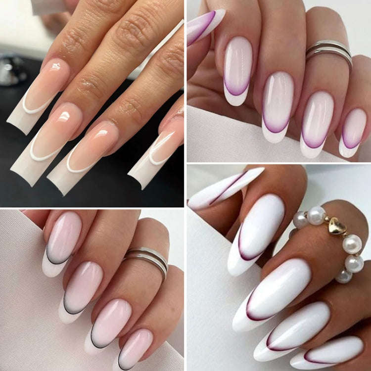 SD-1932 Line Nail Art Stickers Self-Adhesive Gradient Color French Manicure Stickers DIY Nail Tip...
