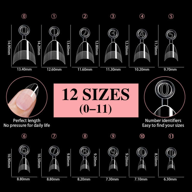 600pcs /Box Ultra Short False Nail Tips Extension Clear No Scratch Traceless Frosted Manicure Sal...
