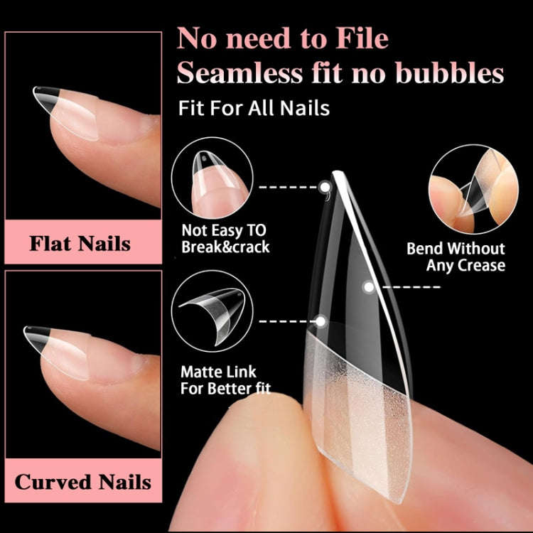 600pcs /Box Ultra Short False Nail Tips Extension Clear No Scratch Traceless Frosted Manicure Sal...