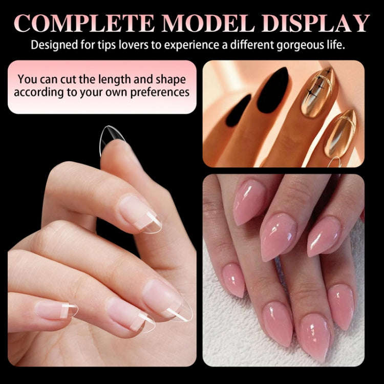 600pcs /Box Ultra Short False Nail Tips Extension Clear No Scratch Traceless Frosted Manicure Sal...
