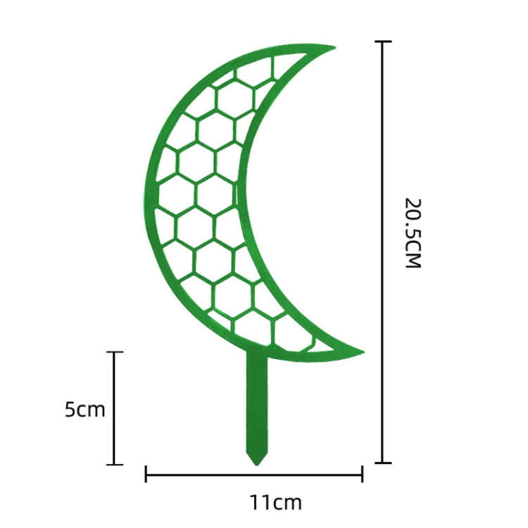 Plastic Moon Climbing Stands Balcony Pot Plant Hauling Gardening Decorative Flower Holder(Green)