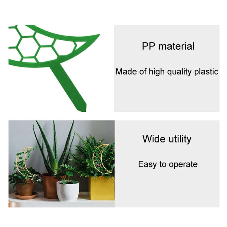 Plastic Moon Climbing Stands Balcony Pot Plant Hauling Gardening Decorative Flower Holder(Green)