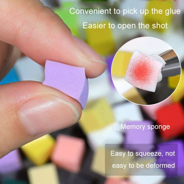 50pcs /Box 1cm Mini Nail Art Sponges Gradient Aura Effect Designs Manicure Brush Tool(Mixed Colors)