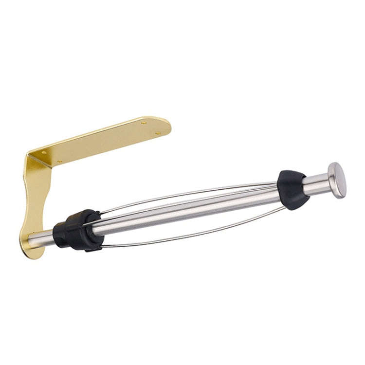 Kitchen Stainless Steel Paper Towel Holder With Damping Cabinet No Punch Roll Paper Cling Film Ho...