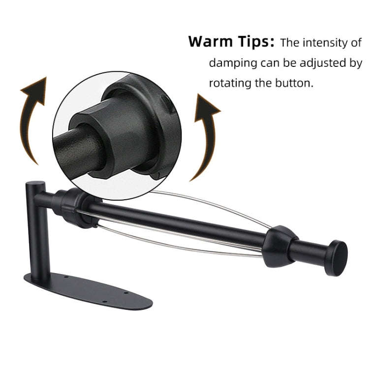 Kitchen Stainless Steel Paper Towel Holder With Damping Cabinet No Punch Roll Paper Cling Film Ho...