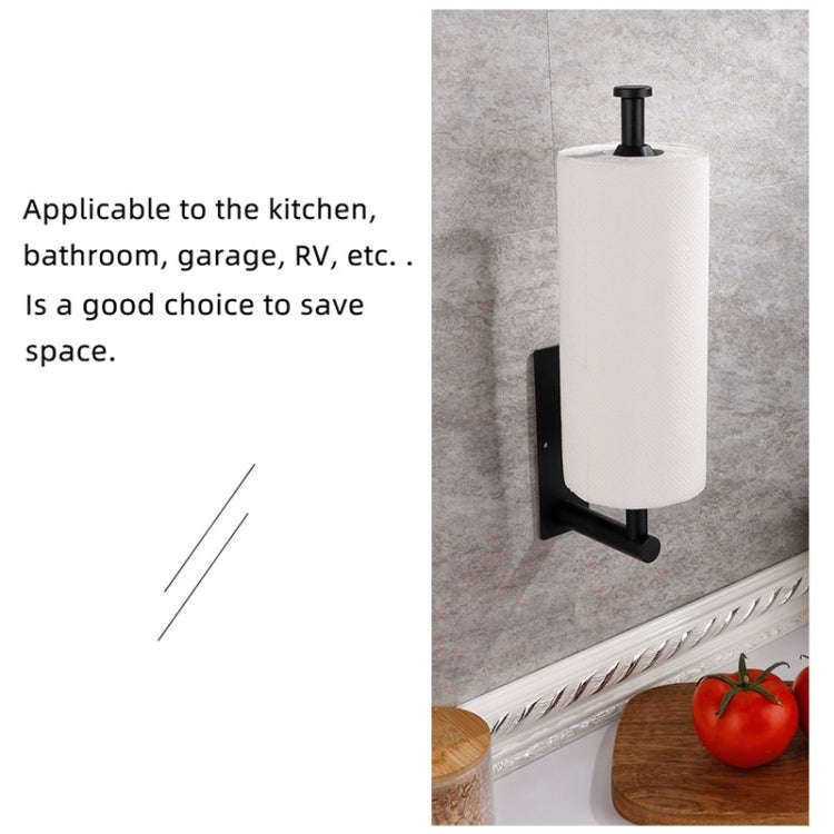 Kitchen Stainless Steel Paper Towel Holder With Damping Cabinet No Punch Roll Paper Cling Film Ho...