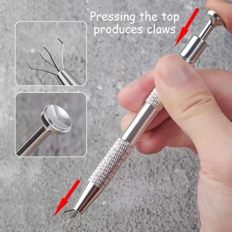 Nail Sponge Gripper Non-slip Manicure Tool Pat Gel Sponge Grabbing Pen(Silver)