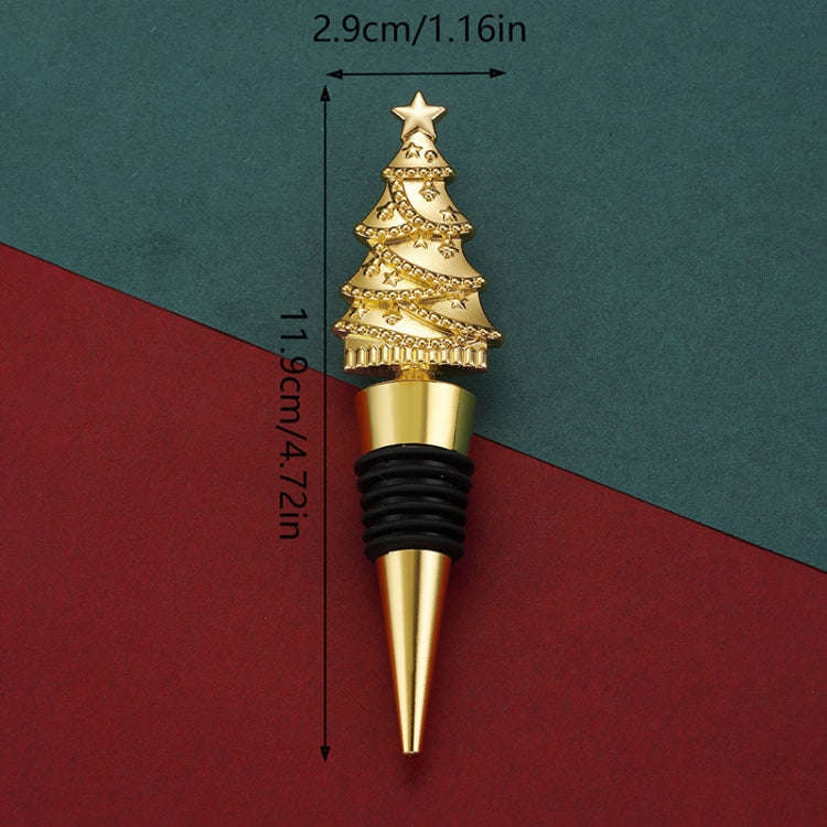 Christmas Tree Wine Champagne Sealing Stopper Home Fresh Christmas Party Wine Bottle Corks(Silver)