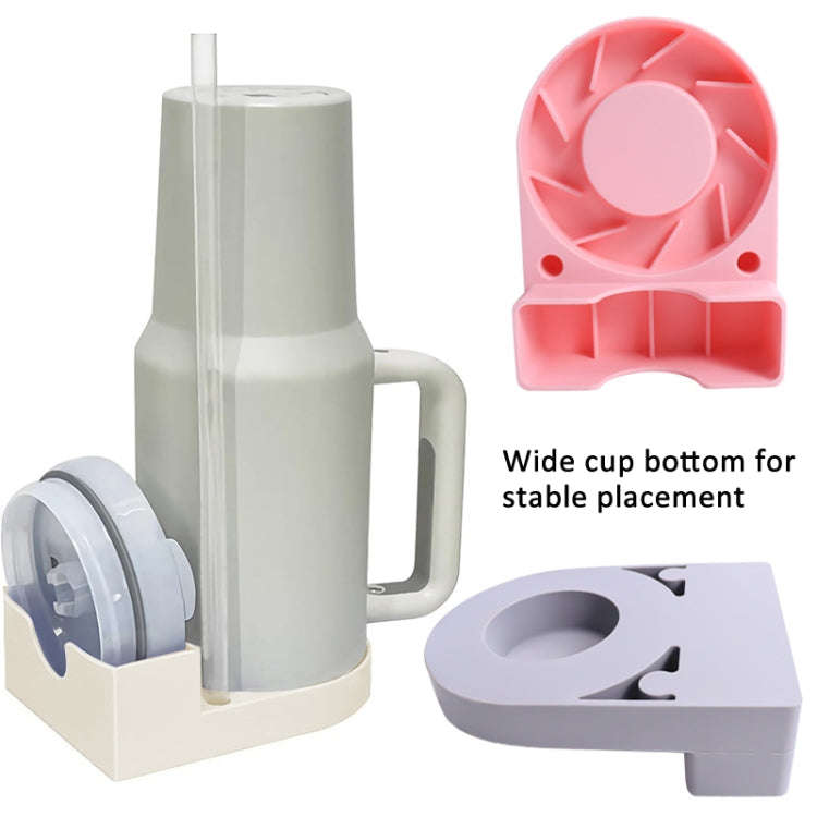 For Stanley 40oz/30oz Tumbler Drain Rack With Lid & Straw Holder(Pink)