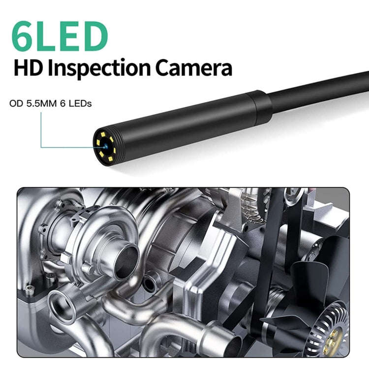 2.4 inch Screen Fuel Tank Inspection Night Vision 8mm Endoscope, Length: 5m Hard Wire