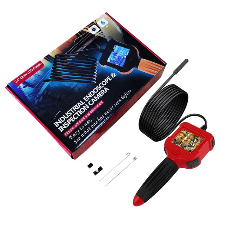 2.4 inch Screen Fuel Tank Inspection Night Vision 8mm Endoscope, Length: 1m Hard Wire