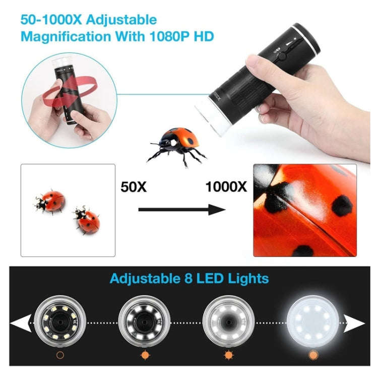 1000x HD WiFi Digital Electron Microscope(Folding Type)